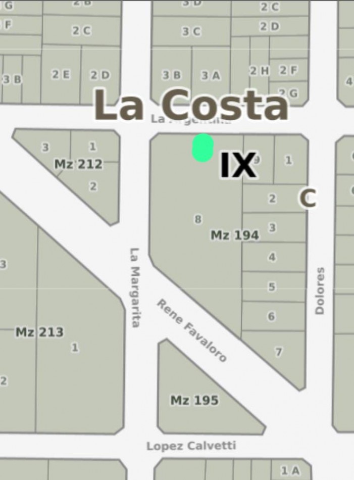 VENTA URGENTE!!   LOTE EN BARRIO EL SILVIO. MAR DE AJO